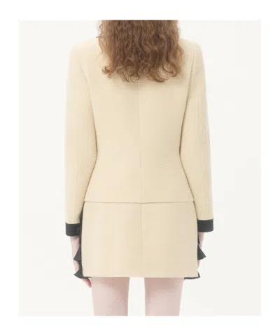 Valentino Textured Fabric Jacket Featuring Pockets In Brown