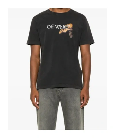 Off-white Washed Black Cupid Arrow Skate Logo T-shirt