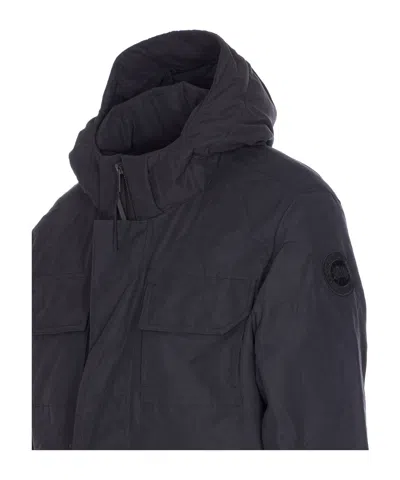 Canada Goose Maitland Padded Cotton-blend Canvas Down Parka In Black