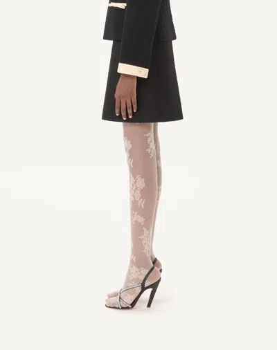 Valentino Garavani Short Wool Tweed Skirt With Crepe Couture Bow In Black