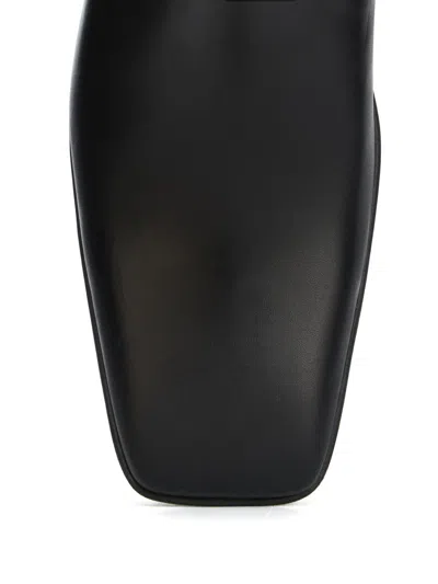 Rick Owens Black Concordians Sliver Platform Beatle Chelsea Boots