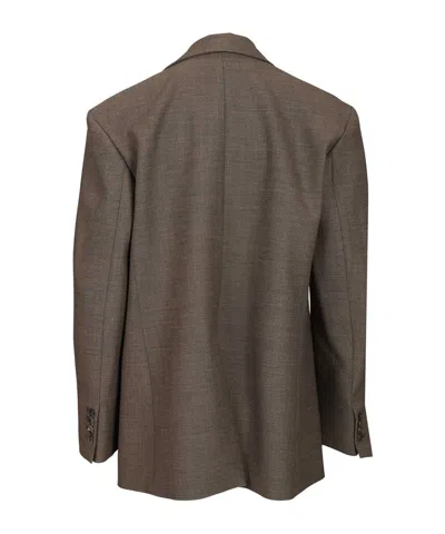 P.a.r.o.s.h Tailored Oversized Jacket Jackets Grey In Brown