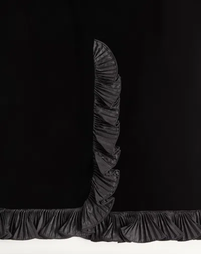 Valentino Sablé Velvet Skirt In Multi