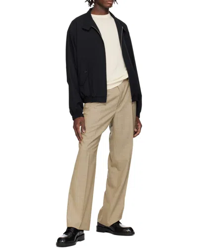 Auralee Tailored Wool Trousers With Pockets And Pleats In Brown