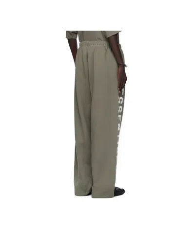 Essentials Lounge Drawstring Fleece Track Pants In Gray