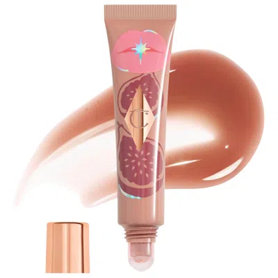 Charlotte Tilbury Unreal Lips Healthy Glow Nectar Lip Oil With Hyaluronic Acid And Vitamin E Juicylicious Candy Fig 0. In Brown