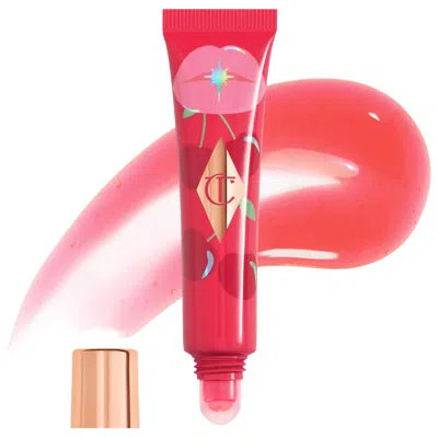 Charlotte Tilbury Unreal Lips Healthy Glow Nectar Lip Oil With Hyaluronic Acid And Vitamin E Juicylicious Cherry Glaze In Red