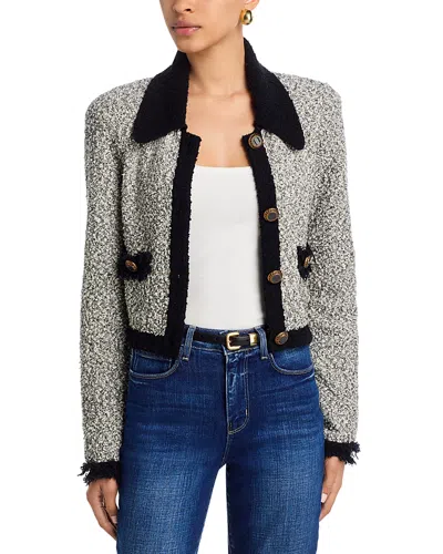 L'agence Arielle Collared Jacket In Gray