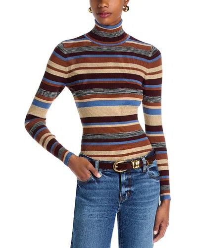 L'agence Olene Stripe Turtleneck Sweater In Multi