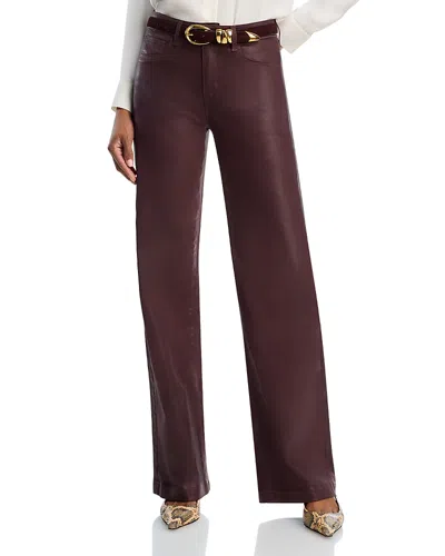 L'agence Scottie High Rise Wide Leg Jeans In Chocolate In Burgundy