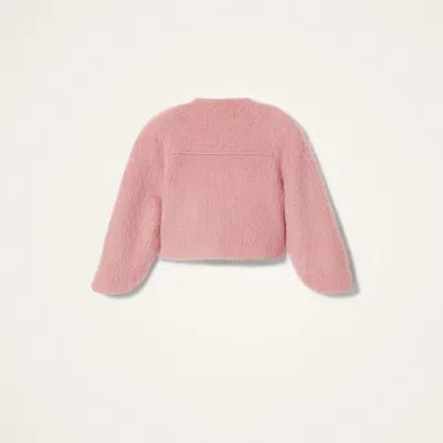 La Doublej Blair Wide-sleeve Wool-blend Jacket In Pink