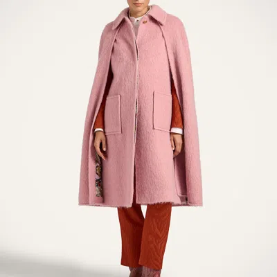 La Doublej Milano Cape Coat In Pink