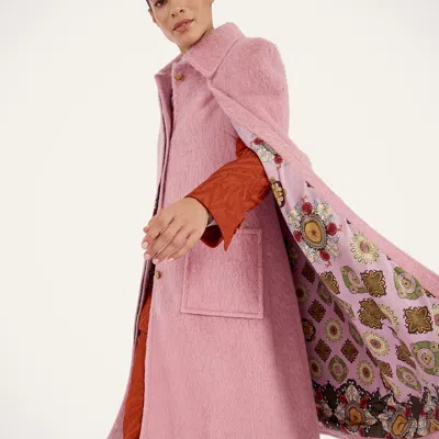 La Doublej Milano Cape Coat In Pink