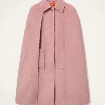 La Doublej Milano Cape Coat In Pink