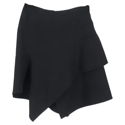 Alaïa Alaia Asymmetric Mini Skirt In Black Polyester In Black