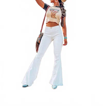 Saints & Hearts Fresh And Flared Jean In White In White