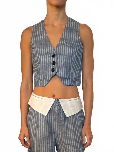 Osis Debbie Vest In Grey In Multi