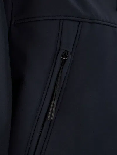C.p. Company C.p.company Dark Blue Stretch Polyester Blend Jacket In Black