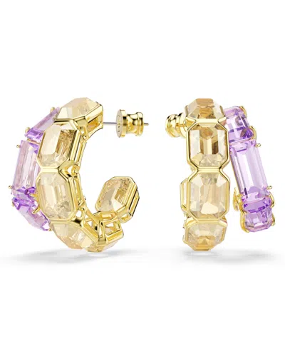 Swarovski Millenia Hoop Earrings In Purple