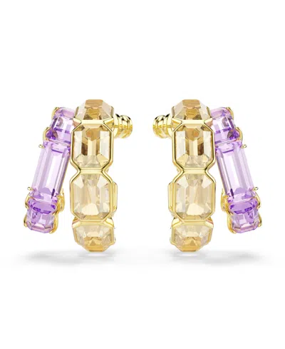 Swarovski Millenia Hoop Earrings In Purple