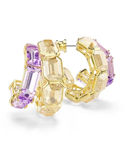 Swarovski Millenia Hoop Earrings In Purple