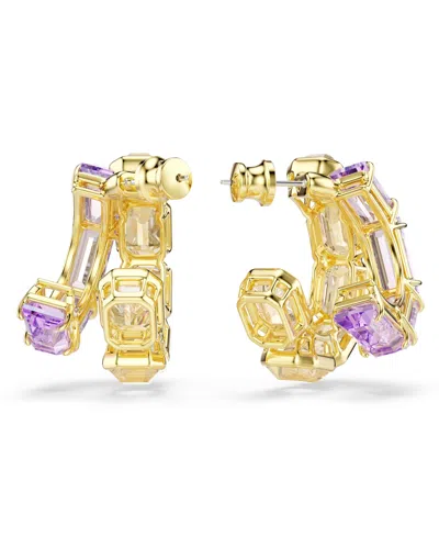 Swarovski Millenia Hoop Earrings In Purple