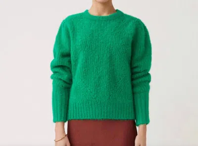 Suncoo Pigrino Mohair Sweater Top In Green In Green