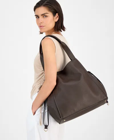 On 34th Jyyll Large Solid Tote With Removable Pouch, Exclusively At Macy's In Brown