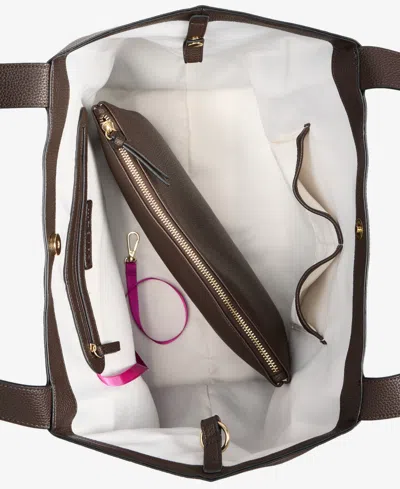 On 34th Jyyll Large Solid Tote With Removable Pouch, Exclusively At Macy's In Brown
