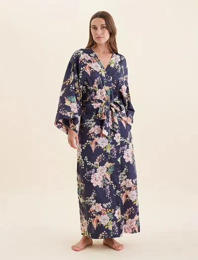 Papinelle Betsy Sateen Maxi Robe In Multi