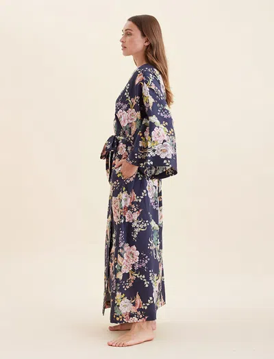 Papinelle Betsy Sateen Maxi Robe In Multi