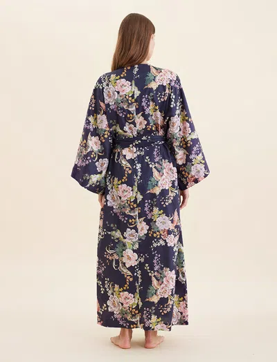 Papinelle Betsy Sateen Maxi Robe In Multi