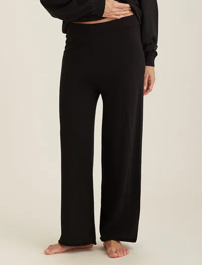 Papinelle Cotton Cashmere Straight Leg Pant In Black