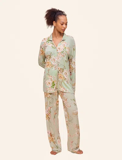 Papinelle Kate Modal Soft Full Length Pj Set In Green