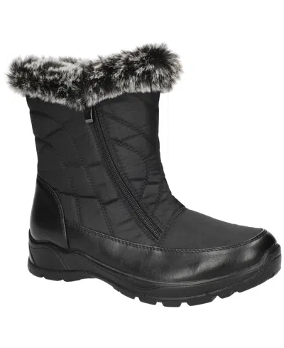 Easy Street Portland Faux Fur Lined Waterproof Boot In Black