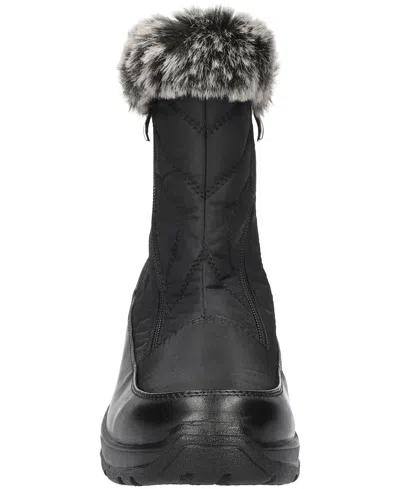Easy Street Portland Faux Fur Lined Waterproof Boot In Black