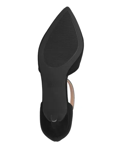 Mia Women's Bivi Knit D'orsay Buckled Ankle Strap Pumps In Black