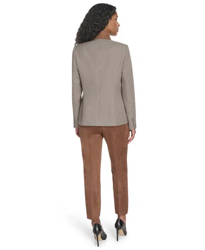 Tommy Hilfiger Women's Houndstooth Band Collar Jacket In Multi