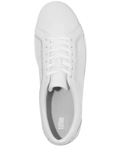 Fitflop Women's Rally Crystal-trim Leather Sneakers In White