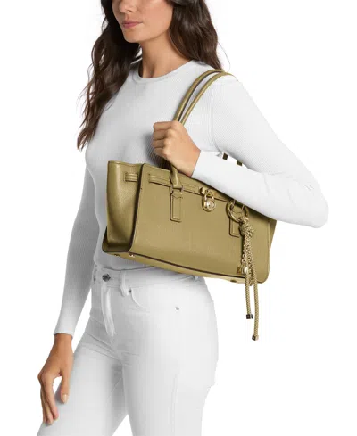 Michael Kors Hamilton Moderne Small East/west Shoulder Tote In Green