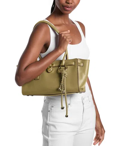 Michael Kors Hamilton Moderne Small East/west Shoulder Tote In Green