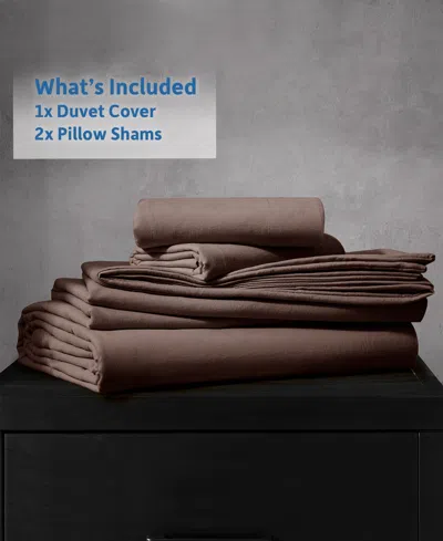 Nestl Ultra Soft Prewashed 3-pc. Duvet Cover Set, Queen In Brown