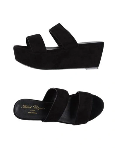 Robert Clergerie Sandals In Black