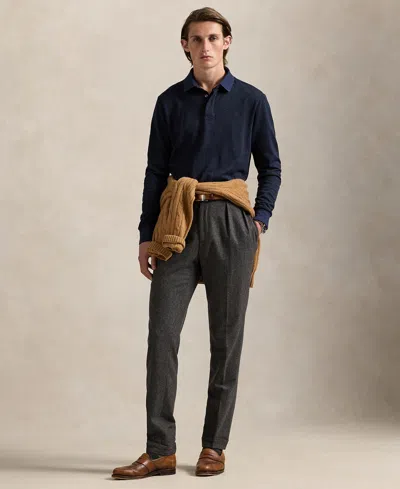 Polo Ralph Lauren Men's Classic-fit Glen Plaid Jersey Polo Shirt In Blue