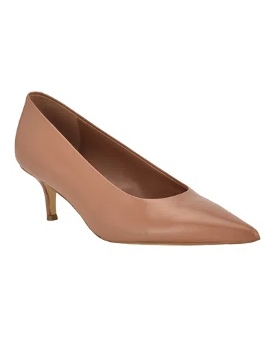 Calvin Klein Women's Voneta Kitten Heel Pumps In Brown