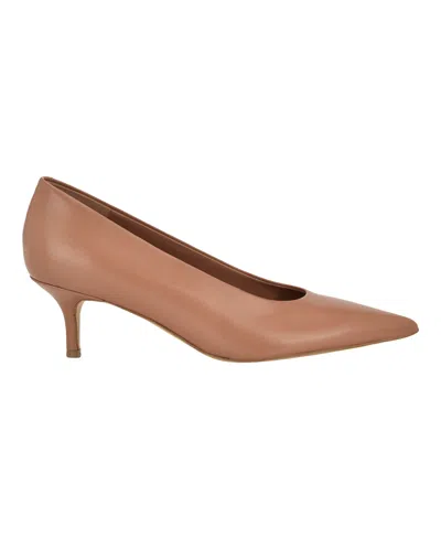 Calvin Klein Women's Voneta Kitten Heel Pumps In Brown