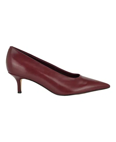 Calvin Klein Women's Voneta Kitten Heel Pumps In Red