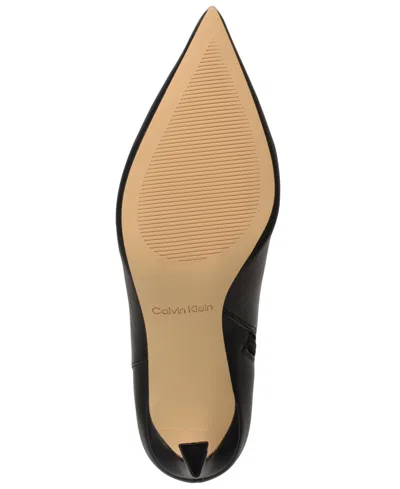 Calvin Klein Women's Alenna Buckle Strap Stiletto Booties In Black