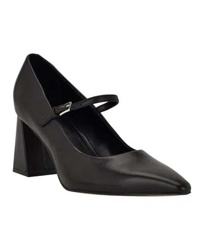 Calvin Klein Women's Naprina Block Heel Mary Jane Pumps In Black