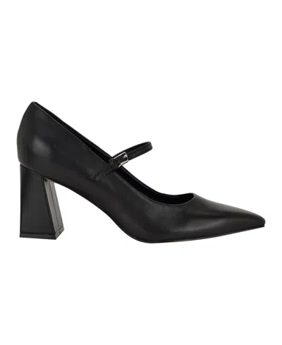 Calvin Klein Women's Naprina Block Heel Mary Jane Pumps In Black